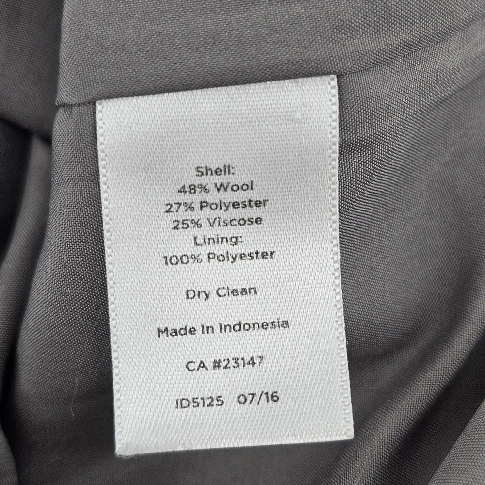 Talbots A-Line Skirt Women 8 Grey Herringbone Wool Blend Lined Career